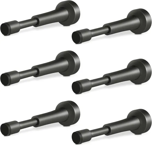 Miniatura 16 de 3 topes de puerta de resorte para pared, tope de puerta de 4.33 pulgadas para parte inferior de la puerta, topes de puerta de aluminio con punta