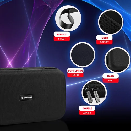 Miniatura 4 de caseling Funda rígida para Howard Leight Impact Sport (estándar, Bluetooth, perno, juvenil) orejeras electrónicas de disparo, almacenamiento de Negro