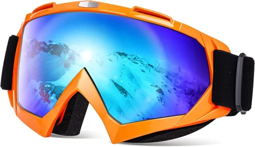 Miniatura 12 de MAMBAOUT Gafas de esquí de nieve para adultos, gafas de snowboard para jóvenes, adolescentes, hombres y mujeres, gafas de moto de nieve de visión