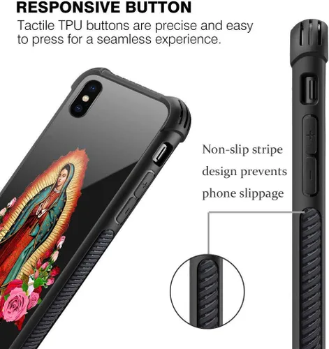 Miniatura 5 de CARLOCA Funda compatible con iPhone XR, diseño gráfico de Flower Lady para iPhone XR para niñas y niños, diseño gráfico a prueba de golpes, dama