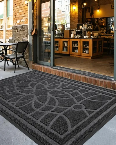 Miniatura 8 de DEXI Tapete para puerta delantera, para entrada exterior, resistente, antideslizante, de perfil bajo, para entrada, atrapa la suciedad y la humedad