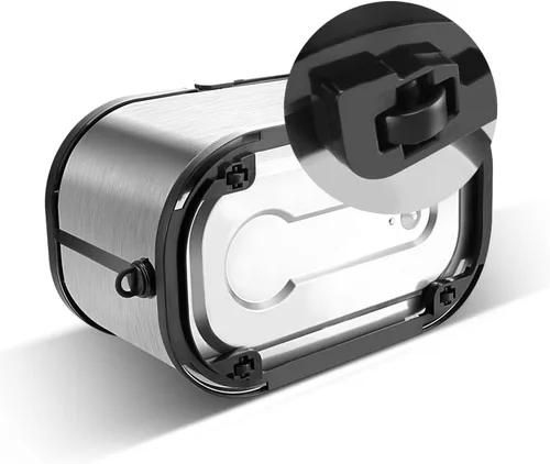 Miniatura 5 de Sistema de cubo de trapeador giratorio de acero inoxidable con 6 recambios de cabezal de repuesto de microfibra, trapeador de piso con 4 ruedas