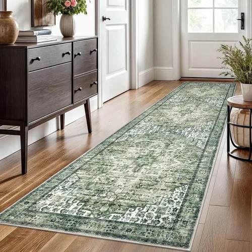 Miniatura 131 de SIILOOM Alfombra lavable de 2 x 3 pies, alfombra suave color taupe ceniza para entrada, tapete antideslizante para puerta de interior, tapete