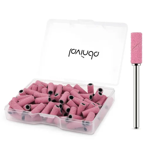Miniatura 12 de Lavinda Brocas para taladro de uñas de 3/32 pulgadas de fácil remoción para bandas de lijado, mandril pequeño profesional de acero inoxidable de 3.1