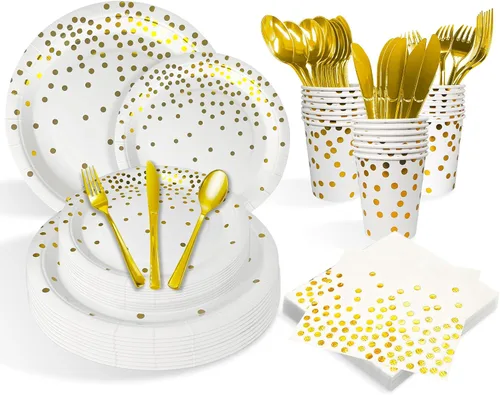 Miniatura 8 de ZULYSTO Juego de vajilla de 175 piezas de platos de papel rosados para 25 invitados, decoraciones desechables, platos de papel de dona, tazas