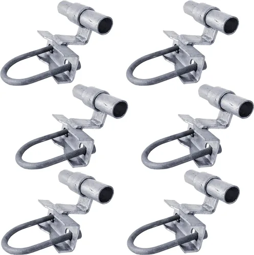 Miniatura 7 de Jake Sales Soporte de riel para puerta rodante/deslizante - Montaje en pared: para tubería de riel de 1-5/8" [parte trasera plana]