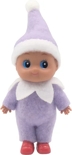 WULEEUPER - Muñeca de bebé elfo de piel oscura | Decoración navideña en miniatura | Regalo para recién nacido | Muñecas bebé que crecen con pies y