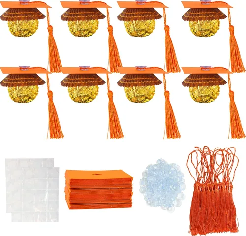 Miniatura 43 de Gyufise 24 piezas Adornos para pastel de graduación 2026 con purpurina negra, clase de 2026, adornos para magdalenas con gorra de graduación