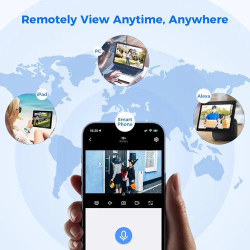 Miniatura 7 de Cámara de seguridad Hiseeu inalámbrica para exteriores, 5MP con visión nocturna a color, cámara de vigilancia WiFi 2.4&5G con giro e inclinación
