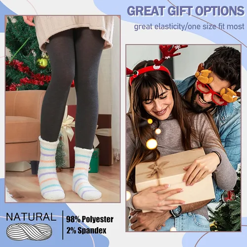 Miniatura 5 de ANTSANG Womens Fuzzy Socks Slipper Winter Fluffy Comfy Cozy Socks Cabin Warm Home Socks
