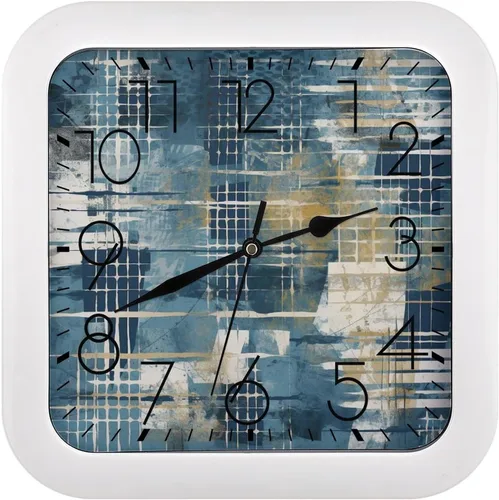 Miniatura 19 de 10" Square Modern Wall Clock,Ancient Egypt Print Kitchen Clocks Wall Battery Operated,Silent Non Ticking Unique Funny Cute Wall Clock for Living