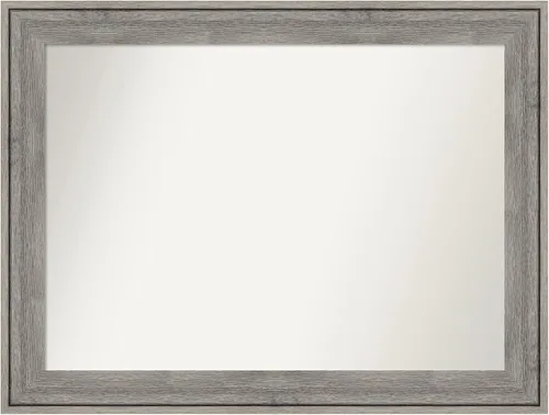 Miniatura 160 de Amanti Art Espejo de pared personalizado no biselado (24.5 x 24.5 pulgadas), marco gris marrón alta, varios tamaños personalizados, espejo de baño
