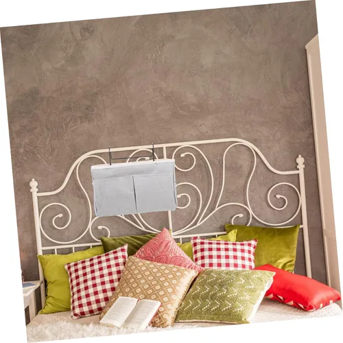 Miniatura 5 de Práctica cesta de almacenamiento colgante para mesita de noche, multiusos, bolsillos para dormitorio, litera, loft, dormitorio universitario, rieles