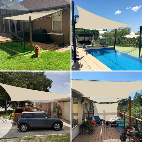 Miniatura 2 de E&K Sunrise - Toldo parasol rectangular impermeable de 5 x 5 pies, para exteriores, bloqueo UV con kit de herramientas para pérgola, patio, jardín