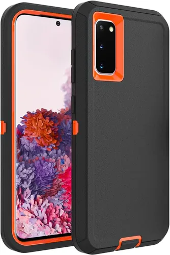 Miniatura 31 de Funda para Galaxy S21, Funda Resistente de Grado Militar Resistente a los Golpes y a Prueba de Caídas para Samsung Galaxy S21, Negro+Naranja Negro