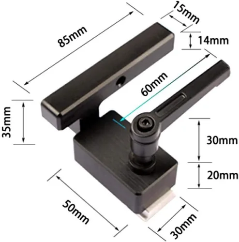 Miniatura 2 de Hyuduo Tope de pista de inglete, ranura en T para carpintería, limitador de canaleta para carpintería, pistas en T, herramientas manuales