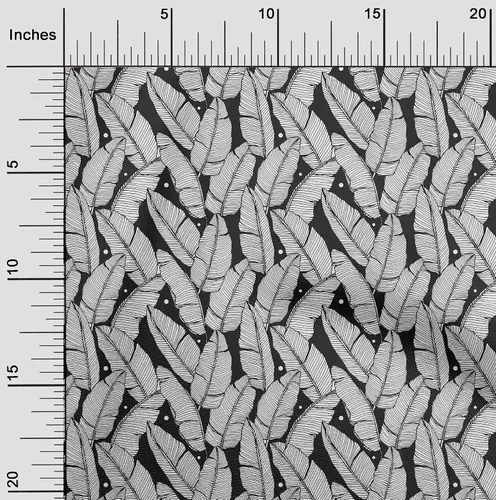 Miniatura 2 de oneOone Cotton Flex Black Fabric Tropical Craft Projects Decor Fabric Printed By The Yard 40 Inch Wide-7Y