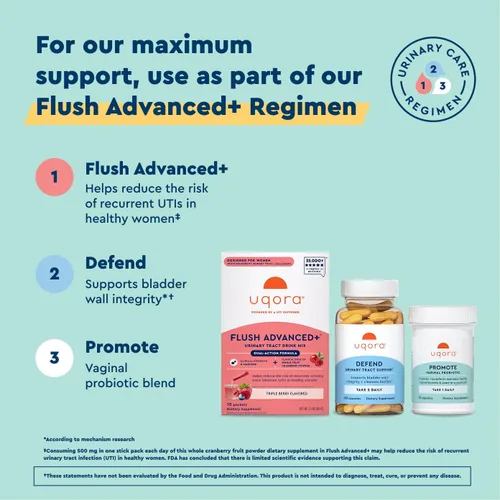 Miniatura 4 de Uqora Promote - Apoyo para la salud vaginal* - Probiótico para mujer con lactoferrina, Lactobacillus Acidophilus y Lacticaseibacillus Rhamnosus