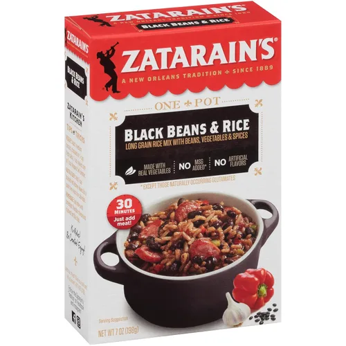 Zatarain's Frijoles negros y arroz, 7 oz