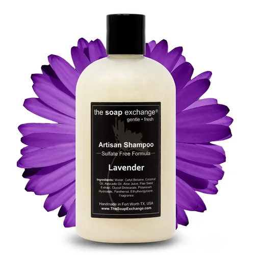 Miniatura 21 de The Soap Exchange Champú para el cabello, aroma a cuero de Texas, hecho a mano, 12 fl oz / 12.0 fl oz, cuidado natural del cabello artesanal, suave