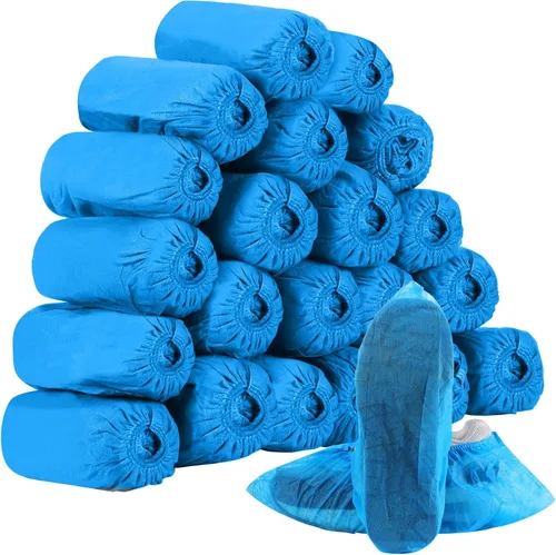 Miniatura 11 de Tigeen 200 unidades/100 pares de fundas desechables para zapatos, no tejidas, elásticas, antideslizantes, impermeables, protectores de zapatos