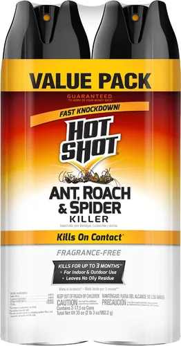 Miniatura 7 de Hot Shot Asesino de hormigas, cucarachas y arañas, 17.5 onzas, mata cucarachas y hormigas listadas en contacto, insecticida en aerosol