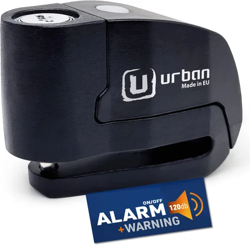 URBAN UR6B Hi-Tech Motorcycle Disc Lock with Smart Alarm | Best Value | 120dB, LED, Warning, A+ Sensitivity, Truly Waterproof, Long-Life CR2