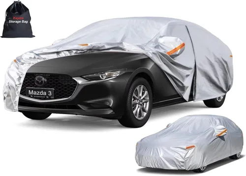 Miniatura 38 de Kayme - Cubierta completa impermeable de 6 capas para automóvil, apta para todo clima, protección para exteriores contra lluvia, rayos ultravioleta