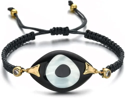 Miniatura 6 de TheHAD - 25432 - Pulseras de resina con dije de pavo negro para mujer joyería de fe turca ajustable para mujer joyería de fe turca