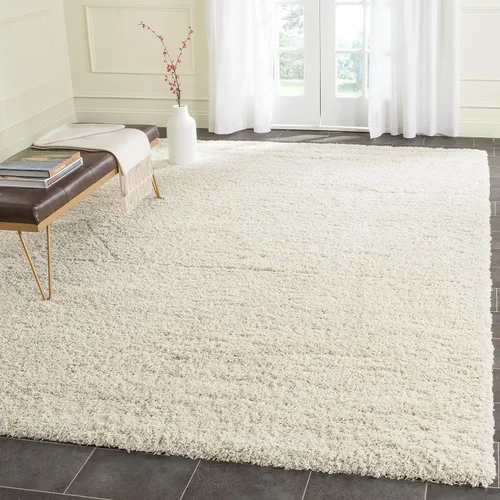 Miniatura 103 de SAFAVIEH Laguna Shag Collection - Alfombra decorativa, 2 pies 3 pulgadas x 4 pies, color beige, diseño sólido, no desprende pelusa y de fácil
