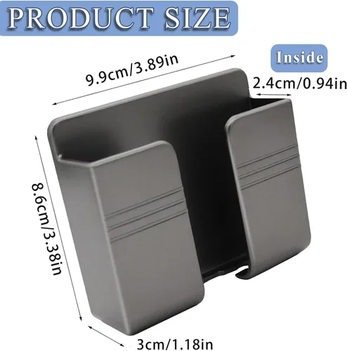 Miniatura 8 de TiciKim 2 soportes de pared para teléfono celular, soporte adhesivo para teléfono celular con orificio de recepción de cable de datos, soporte