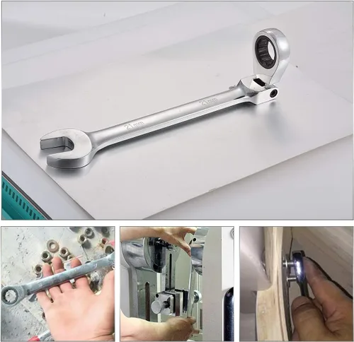 Miniatura 7 de KATUR Juego de llaves de trinquete de 0.827 in, llave combinada de trinquete flexible de acero al cromo vanadio (0.827 in)
