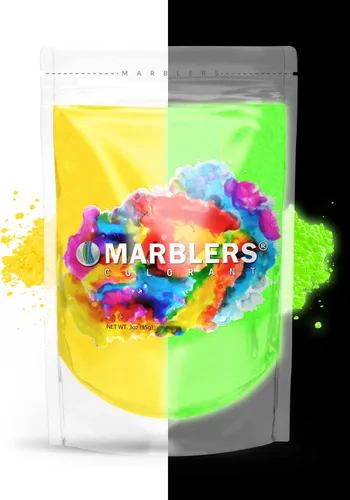 Miniatura 10 de MARBLERS - Polvo de mica que brilla en la oscuridad, pigmento brillante ultravioleta, no tóxico, libre de crueldad, tinte luminoso para luz negra