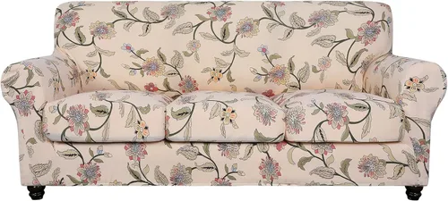 Miniatura 78 de SearchI Funda elástica para sofá con estampado, Fundas para sofá con diseño floral, 2 piezas de funda elástica para sillón con funda de cojín