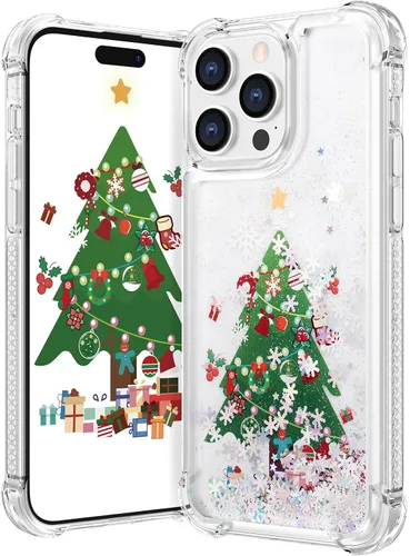 Miniatura 22 de Maxdara Funda de Navidad para iPhone 11, diseño de muñeco de nieve con purpurina líquida brillante cubierta bonita para niñas y niños, 6.1 pulgadas