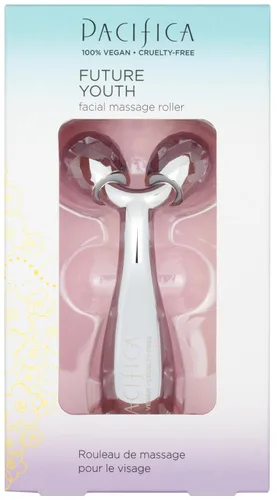 Pacifica Future Youth Rodillo Facial de Acero Inoxidable – Masajeador Facial Dual de Enfriamiento Gua Sha para Esculpir, Contornear y Reducir