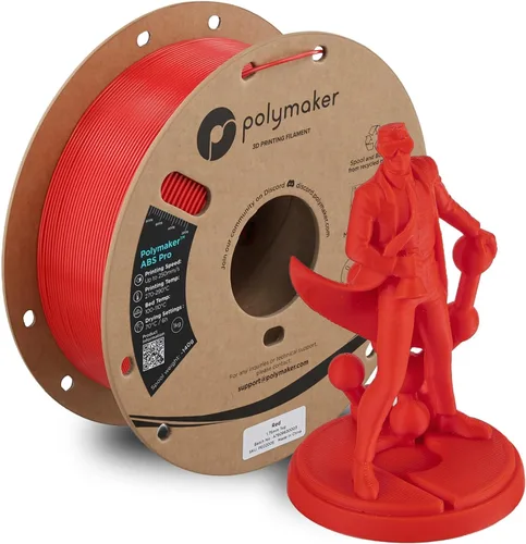 Miniatura 21 de Polymaker Filamento ABS Pro para impresora 3D de 0.069 pulgadas, color negro, ABS de grado de ingeniería de 2.2 lbs con alta resistencia al calor