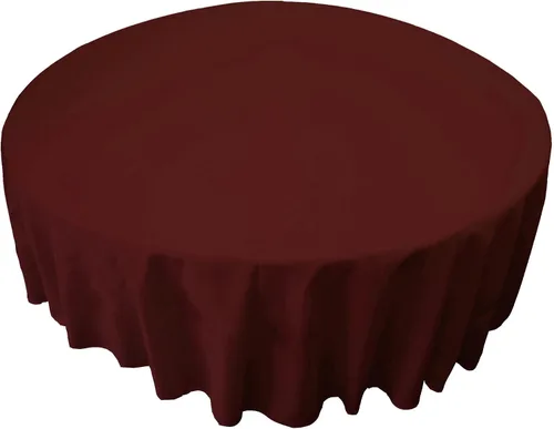 Miniatura 169 de LA Linen - Mantel redondo lavable de popelina de poliéster, resistente a manchas y arrugas, 51", mantel de tela para comedor, cocina, fiesta, Negro