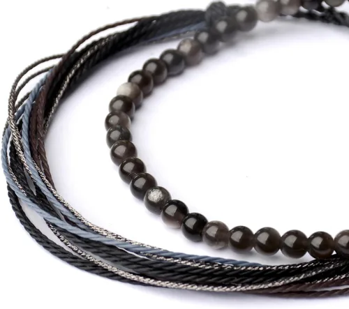 Miniatura 7 de Mezcla Vida Pulseras de cuentas de piedra natural para hombres y mujeres, unisex, ajustables, impermeables, juego de pulseras de cuerda para el día
