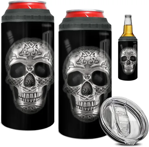 Miniatura 7 de winorax Vaso de béisbol 4 en 1, enfriador de latas de béisbol de acero inoxidable, vasos aislados para café, taza de viaje con tapa, vasos de regalo