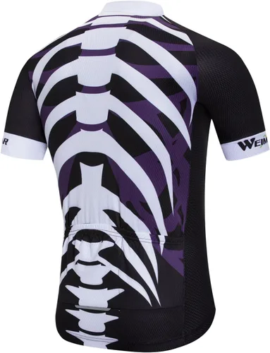 Miniatura 28 de Weimostar Hombre Ciclismo Jersey Manga Corta Bicicleta Ropa Multicolor Diamante