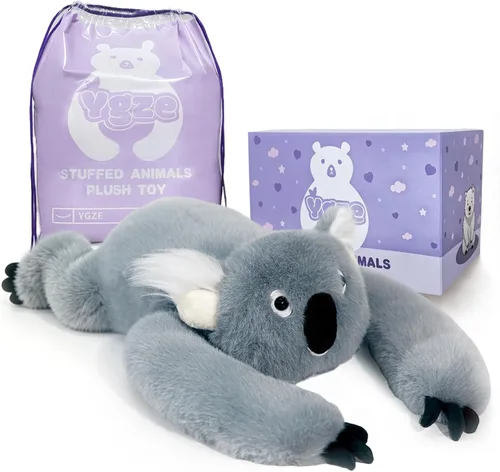 Miniatura 8 de Oso de Peluche con Peso Animal de Peluche Oso Marrón Juguete de Peluche 24 Pulgadas 4 Libras Pelaje Suave Brazos Largos Juguete para Abrazar Regalo