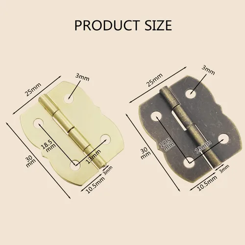 Miniatura 5 de dophee 10 mini bisagras de mariposa, bisagras decorativas para caja de madera, caja de joyería, caja de regalo, caja de vino, armario, pecho, puerta