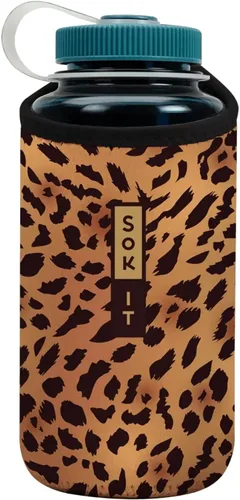Miniatura 167 de Sok It BotlSok Funda para botella de agua con cubierta de neopreno aislante (Floral abstracto, se ajusta a CamelBak o Nalgene de 12 onzas)