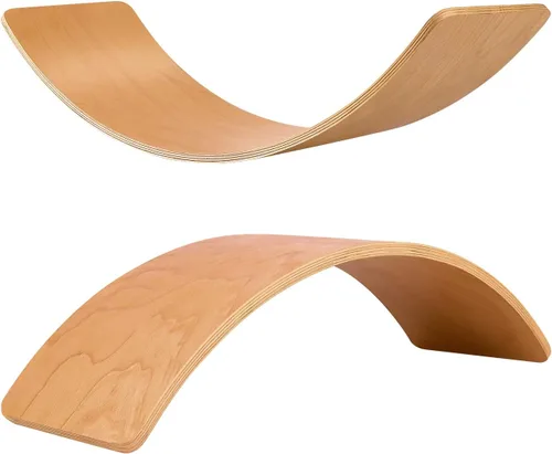 Miniatura 9 de Tabla de equilibrio de madera para niños, tabla oscilante natural de 37 pulgadas, juguetes de madera para niños pequeños y adultos, regalos
