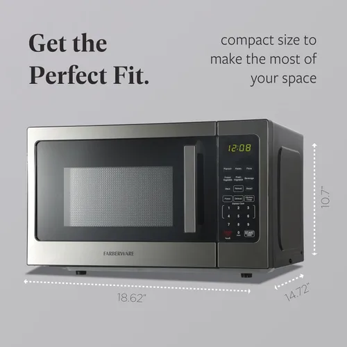 Miniatura 4 de Farberware Horno microondas de encimera de 0.9 pies cúbicos – 900 vatios de potencia, ajustes de cocción automática, descongelación, fácil limpieza