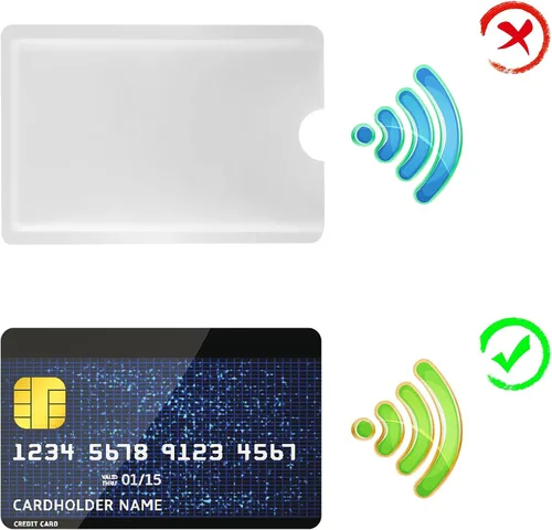 Miniatura 6 de Ouligay Juego de 10 fundas de bloqueo RFID, juego de soporte para tarjetas de crédito y protector de tarjeta de identidad