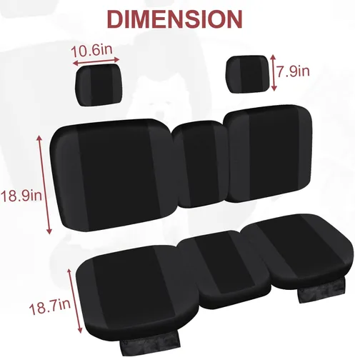 Miniatura 7 de StarknightMT UTV Defender Funda de asiento – Fundas de asiento impermeables a prueba de polvo compatibles con Can Am Defender DPS MAX 6X6 PRO Negro
