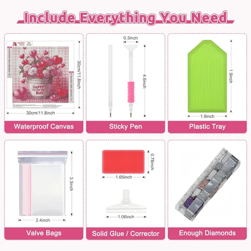 Miniatura 7 de EOBROMD Kit de pintura artística de diamantes de flores, pinturas de diamantes de perforación completa para adultos principiantes, pintura