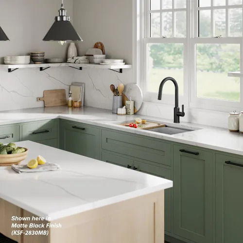 Miniatura 17 de Kraus Oletto KSF-2830BB - Pulverizador desplegable de una sola manija para grifos de cocina con sensor sin contacto en latón cepillado Bronce